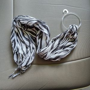 Zebra print scarf